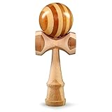 Ganzoo Kendama aus Buchen-Holz, Original Japanisches Traditionelles Holz-Sportgerät mit...