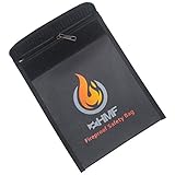 HMF 44145 Feuerfeste Dokumententasche mit Reißverschluss | DIN A5 | 23 x 18 x 1 cm |...