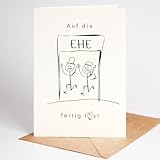 Lovely Cards -Auf die Ehe fertig los - Premium Karte zur Hochzeit - Hochzeitskarten -...