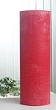 Rustik-Stumpenkerze, 30 x 10 cm Ø, rot
