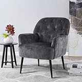IWMH Sessel Wohnzimmer, Samt Loungesessel Bequem mit Armlehnen, Modern...