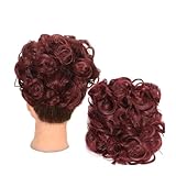 SUNESA Haarteil Haargummi Messy Bun Scrunchie Chignon Haarteil Curly Bun Extensions...