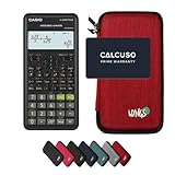Casio fx-82ES Plus 2nd Edition inkl. WYNGS Schutztasche Rot - Wissenschaftlicher...