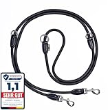 elevenants® Verstellbare Hundeleine 3 Meter | Robuste Nylon Umhängeleine für...