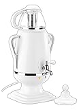 PEARL Samovar: Samowar-Teebereiter mit Glas-Teekanne, 2.300 Watt, 3,5 und 0,5...