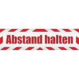 INDIGOS UG - Magnetschild Abstand halten mit Rahmen 30 x 8 cm - Magnetfolie für...