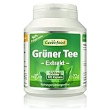 Grüner Tee Extrakt (90% Polyphenole), 500 mg, hochdosiert, 120 Kapseln - OHNE...