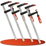 Rexxer Schraubzwingen 80×300 mm (4er Set) - Tischlerklemmen für Holzarbeiten,...