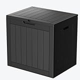 PatioZen 30 Gallonen Harz Indoor/Outdoor Storage, wasserdichte Deckbox mit abschließbarem...
