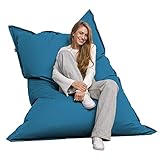 Bruni Riesen-Sitzsack Caree in Lichtblau – rechteckiger XXL-Sitzsack mit...