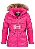 Geographical Norway Damen Winterjacke Bellaciao Parka Jacke Kapuze Webpelz abnb. Skijacke...