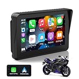 CARabc Apple CarPlay&Android Auto 5 Zoll Motorrad IPS Touchscreen, GPS...
