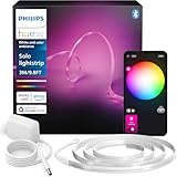 Philips Hue Indoor 3m Smart LED Solo Lightstrip Basis-Set, 1er-Pack, indirekte Beleuchtung...