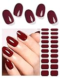Wahrshei Nagelfolien | Burgundy Rot UV Gel Nagelfolie | Nagelfolie Selbstklebend | Gel...