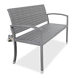 Casaria® Gartenbank Wetterfest Polyrattan UV-beständig 320kg Belastbar Garten Terrasse...