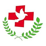 KOMBIUDA Kreuz Aufkleber Schild Erste-Hilfe-Aufkleber Zeichen Etiketten Embleme...