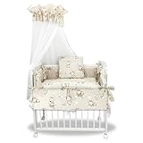 Baby Delux Beistellbett Set Babybett Komplett Set Stubenwagen weiß 90x40 mobil...