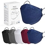 Bunt FFP2 Masken farbig CE zertifiziert 50 Stück Mundschutz Maske Fischform 4...