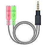 MillSO Kopfhörer Adapter Splitter 3.5mm Audio Klinke Y Kabel (3.5mm Stereo...