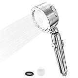 Duschkopf, Wassersparend Druckerhöhung Chrome Duschbrause mit Antikalk Funktion, 3...
