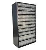 raaco Kleinteilemagazin C12-40, 36 kg Last,15 x 30,6 x 55,2 cm,40 Schubladen,...