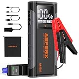 AsperX Starthilfe Powerbank 4500A 12V(Bis zu Alle Benzin oder 10,0 L Diesel) Auto...
