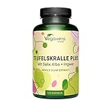 TEUFELSKRALLE Kapseln Vegavero® | 1100 mg | Mit Weidenrinde & Ingwer | 2% Harpagoside aus...