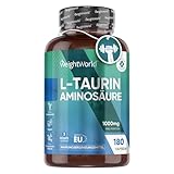 Taurin Kapseln - 1000mg L Taurin pro Tag - 180 vegane Kapseln für Sport & Fitness -...