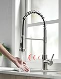 TIMACO Infrarot Sensor Wasserhahn Küche Mit Ausziehbare Brause Küchenarmatur 360°...