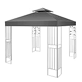 Pavillondach 3x3m wasserdicht,Doppeldach Schutzhaube Gartenpavillon,Pavillon...