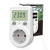 NOVKIT Stromzähler für Steckdose, Energiekostenmessgerät, Stromverbrauchsmesser mit...