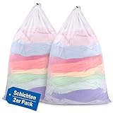 ecooe groß Wäschesack für Waschmaschine, 2 Stück XXL Wäschenetz mit Kordelstopper,...