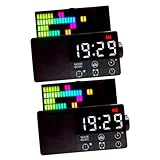 UKCOCO 2St -Radio großer digitaler Wecker digitaler Schreibtischwecker Digitaluhr...