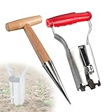 HIMABeauty Tragbar Automatikpflanzer Und Edelstahl Hand Pikierstab, Ideale...
