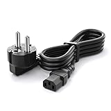 Tv Stromkabel (1 Stück 1.8m), CYD Power Cable C13 250V 10A Kompatible mit Beamer...