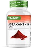 Astaxanthin 12 mg - 60 Softgel-Kapseln (4-Monatsvorrat) - Hergestellt aus...