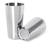 LANZON Boston Cocktail-Shaker: 2-teiliger Edelstahl Boston-Shaker Set, 500ml + 750ml...