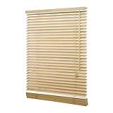 Ventanara® Holzjalousie 35mm Natur Holz Jalousie Jalousette Echtholz (90 x 130...