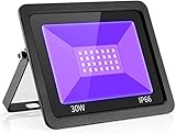 Eleganted 30W LED UV Strahler 395nm Schwarzlicht Strahler mit Stecker IP66 Wasserdicht...