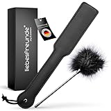 Liebesfreunde® Sex Paddel inkl. Federkitzler, BDSM Peitsche Sex Spielzeug für Paare, SM...