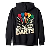 Nie zu viele Darts – Lustiges Dartspieler Design Kapuzenjacke