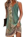 ROFUSSO Damen Sommerkleider Boho Strandkleid Lässig Ärmellos Tankkleid Elegant Bohemian...