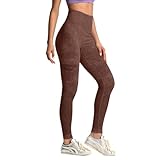 Sportleggins Damen Lang Seamless Kompressionsleggins - Anti Cellulite Leggings Blickdicht...