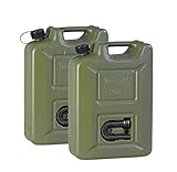 2 Stück Benzinkanister 20 L Kraftstoff-Kanister Reservekanister UN-Zulassung...