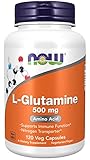 Now Foods, L-Glutamine, 500mg, 120 vegane Kapseln, Laborgeprüft, Aminosäure,...