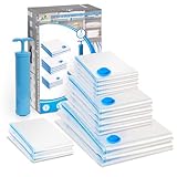 VOUNOT® 12 Stück Vakuumbeutel für Kleidung Bettdecken Bettwäsche, Vakuum...