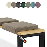 Lycce Bankauflage Klemmkissen 1 Leiste Cordstoff extra Polsterung Taupe, Banktiefe ab 35...