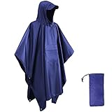 HYCOPROT Regenponcho Leichte Wasserdicht 210T Oxford Ripstop Wiederverwendbar...