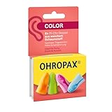 OHROPAX Color Ohrstöpsel – IN-Ohr-Stöpsel aus weichem Schaumstoff – besonders...