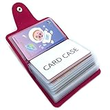 Kreditkartenetui Damen Herren Kartenetui Leder - 24 Karten (Stieg Rot)